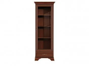 Шкаф с витриной Кентаки REG1W1S каштан - Выставка м. Марьина роща