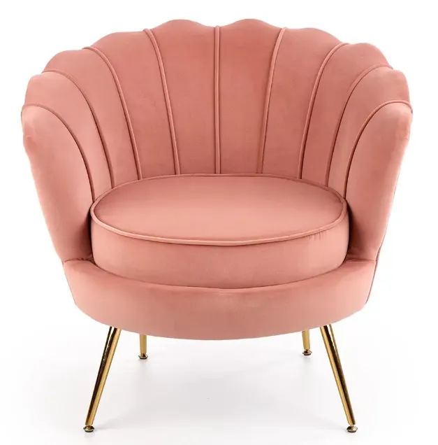 Кресло Halmar AMORINITO (светло-розовый/золотой) | изображение 5