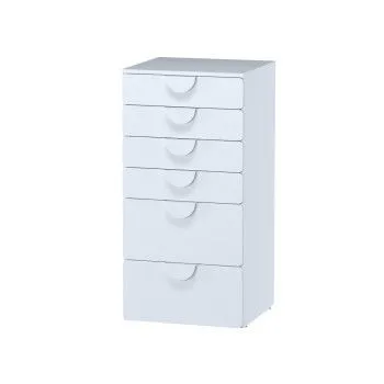 Комод Пикси, 6 ящиков 60x57x120, робкий подснежник