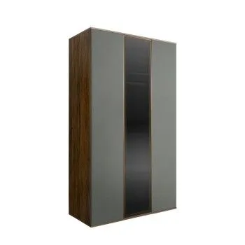 Шкаф 3-х дверный Bogemia Woodline Air (Серый/Золото) БМШ2/3(1)