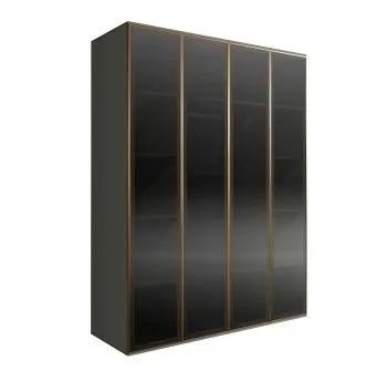 Шкаф 4-х дверный Bogemia Air (Серый/Золото) БМШ2/4(4)