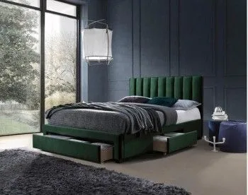 Кровать Halmar GRACE (темно-зеленый) 140/200