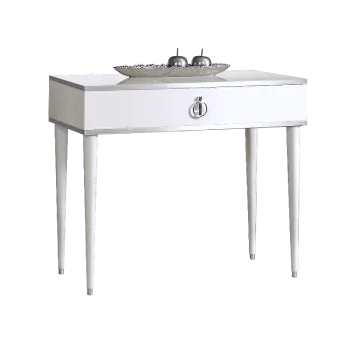 Стол туалетный узкий Римини (Белый/Серебро) РМСТ-1[9]