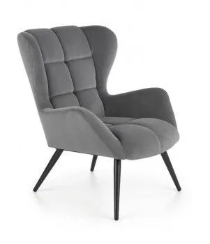 Кресло Halmar TYRION (серый/черный)