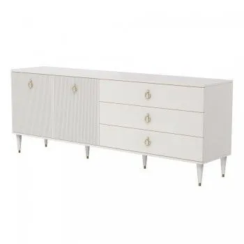 Комод для гостиной 2.1м Римини СОЛО (Бежевый/Золото) РМКМ-5(s)