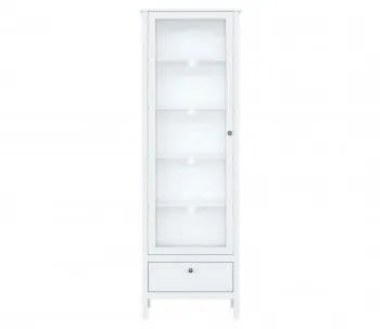 Шкаф-витрина Ева (Хельга) REG1W1S/65 с подсветкой белый