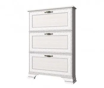 Обувница Тиффани 3D вудлайн кремовый