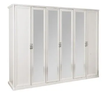 Шкаф Мишель 6-дверный белый матовый