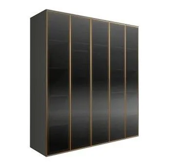 Шкаф 5-ти дв. Bogemia Air (Серый/Золото) БМШ2/5(5)