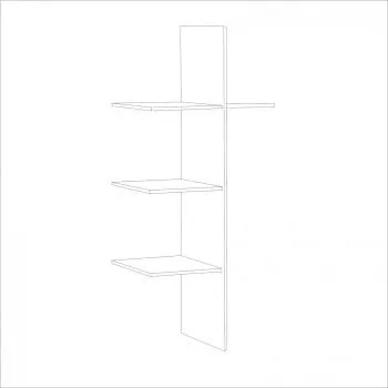 Полки со штангой Натали для 2-ств шкафа