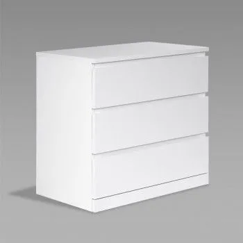 Комод Варма Прайм, 3 ящика, 80х77х48 см, эмаль, белый