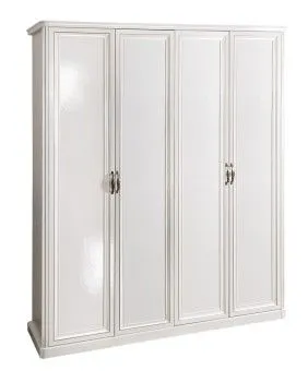 Шкаф Натали 4-дверный (2+2) без зеркал белый глянец