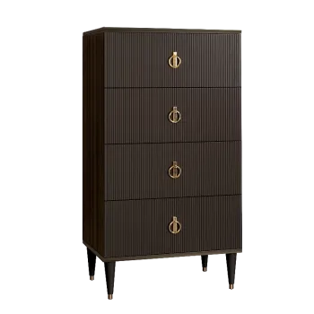 Комод 4 ящика Римини СОЛО (Орех империя/Золото) РМКМ-6(s)