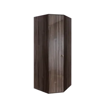 Шкаф угловой Римини (Орех империя/Золото) РМШУ2/1