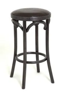 Табурет барный 650 Венский мягкий (венге, экокожа коричневая)