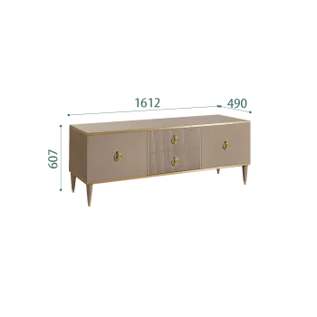 Тумба под телевизор Римини СОЛО (Мокка/Золото) РМТ-3(s)