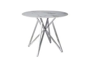 Стол обеденный Signal MURANO 90 (белый/хром)