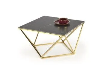 Стол журнальный Halmar FELICIA (черный мрамор/золотой)