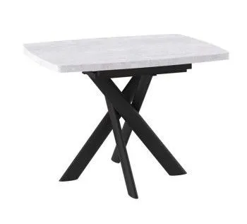 Стол Andres-110 (110/145 х 80/серый сланец/черный)