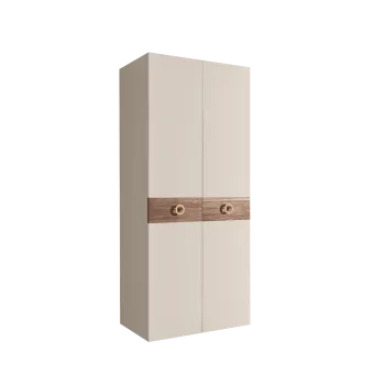 Шкаф 2-х дверный Bogemia Wood Fi (Слоновая кость/Золото) БМШ2/2(Wo)