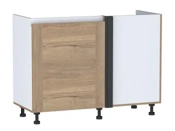 Стол под мойку угловой СМУ-120 левый, Сити (1100*470*820) Дуб Галифакс натуральный, 20842