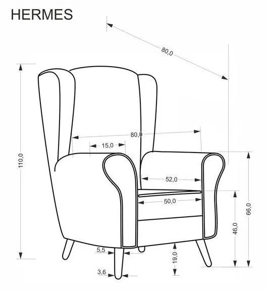 Кресло Halmar HERMES (оливковый) | изображение 9