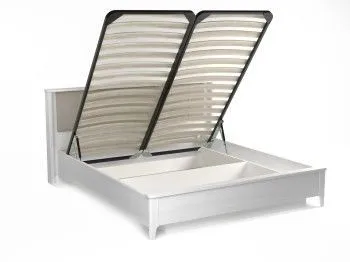 Кровать 1600 с мягкой вставкой изголовья и подъемным механизмом, Клер (1864*2133*1006) Сосна Андерсен