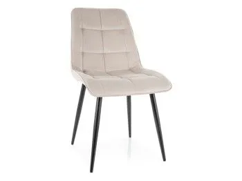 Стул кухонный Signal CHIC Velvet Bluvel 30 (светло-бежевый/черный)