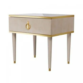 Тумба прикроватная Римини (Латте/Золото) РМТП-1