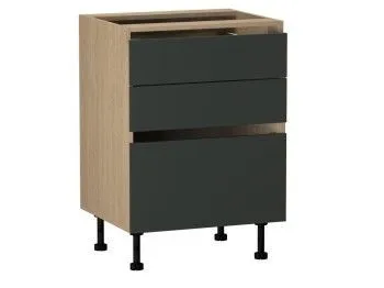 Стол с ящиками СЯ-60, Женева (600*520*870) Дуб Палермо/Зеленый матовый, 21981