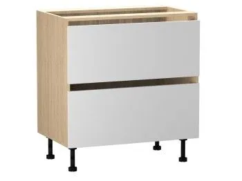 Стол с ящиками СЯ-80 (2), Женева (800*520*870) Дуб Палермо/Белый матовый, 22419