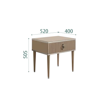 Тумба прикроватная Римини СОЛО (Мокка/Серебро) РМТП-1(s)