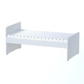 Кровать детская Пикси 80x160, белая (робкий подснежник)