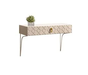 Стол туалетный (консоль) Bogemia Farfalle (Ваниль) (Lakobel/Золото) БМСТ-1(Fa)