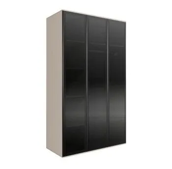Шкаф 3-х дверный Bogemia Air (Слоновая кость/Черный) БМШ2/3(3)