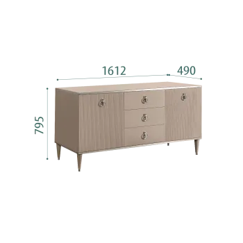 Комод для гостиной 1.6м Римини СОЛО (Мокка/Серебро) РМКМ-4(s)