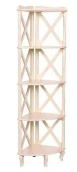 Этажерка-стеллаж угловая Джульетта-4 (дуб шампань)