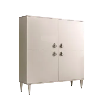 Пенал 4 двери Римини (Бежевый/Серебро) РМП-3