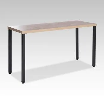 Стол письменный Ингар, 140х75х55 см, черный, столешница дуб беленый