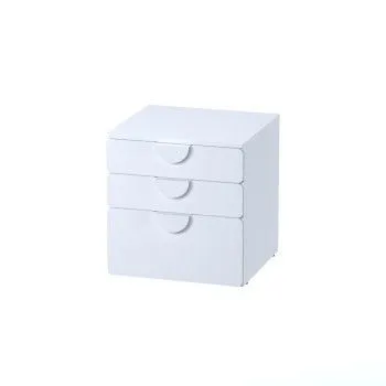 Комод Пикси, 3 ящика 60x57x60, белый (робкий подснежник)