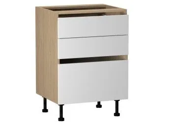 Стол с ящиками СЯ-60, Женева (600*520*870) Дуб Палермо/Белый матовый, 22418