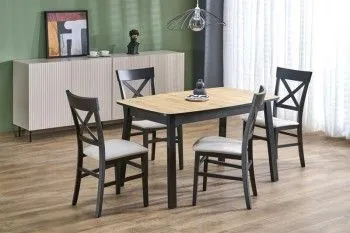 Стол обеденный Halmar BARRIL 130 (дуб артизан/черный)