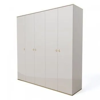 Шкаф 5-ти дверный Римини (Слоновая кость/Золото) РМШ2/5