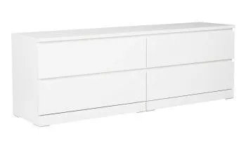 Комод Варма, 4 ящика, горизонтальный, 160х54х40 см, эмаль белая