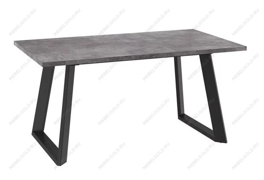 Стол раздвижной Napoli Lux-160 (Дымчатая керамика/Чёрный) 160 (205)х90