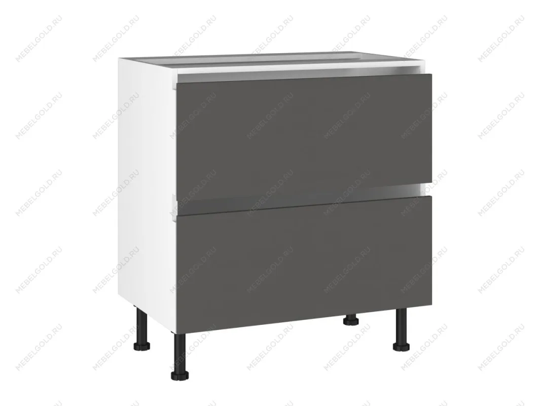 Стол с ящиками СЯ-(2)-80 Start Soft Boyard, Виста (800*523*870) Экокожа Серый, 26616