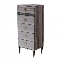 м. Марьина Роща - Комод узкий c планкой Римини СОЛО (орех империя золото) РМКМ-2 (s)