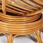 Кресло-качалка Papasan с подушкой Светлый мед, ткань, оранжевый | изображение 3