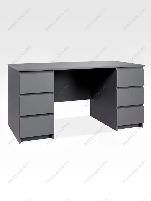 Стол письменный Кастор, 6 ящиков, 151х65х75 см, серый | изображение 7