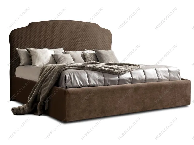 Кровать Римини 1,4 м, с подъемным механизмом (шоколад), РМКР140-1[3], гладкие царги